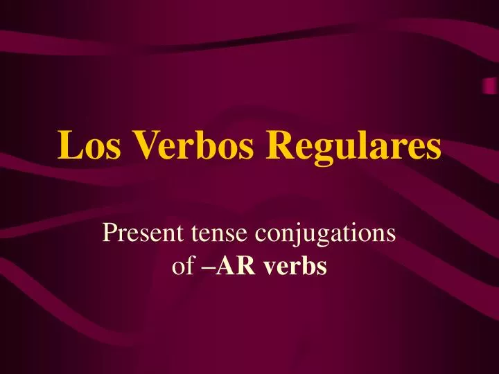 los verbos regulares