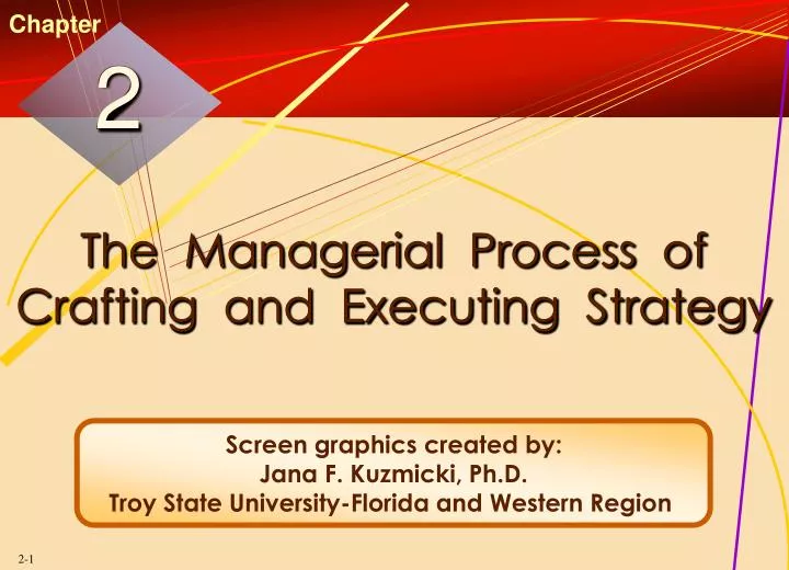 the managerial process of crafting and executing strategy