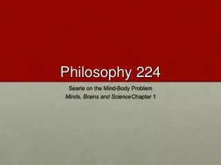 Philosophy 224