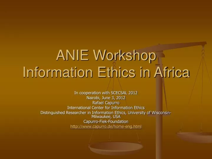 anie workshop information ethics in africa