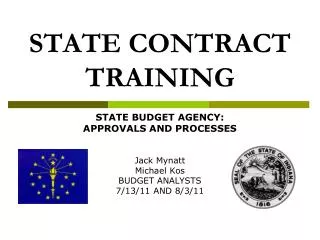 STATE CONTRACT TRAINING