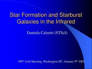 Star Formation and Starburst Galaxies in the Infrared