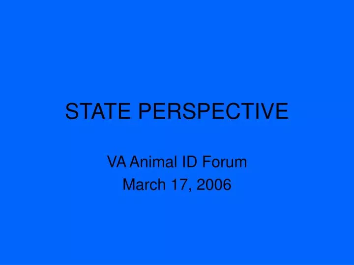 state perspective