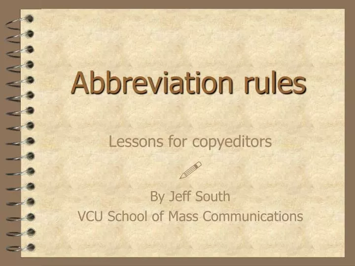 abbreviation rules