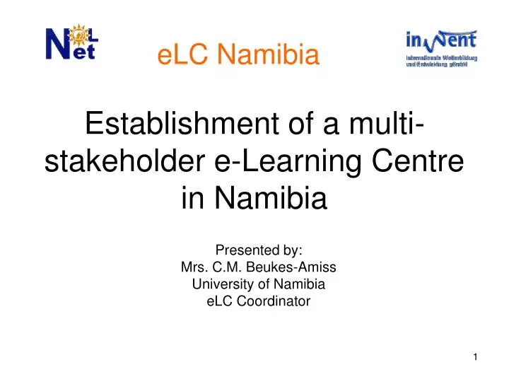 establishment of a multi stakeholder e learning centre in namibia