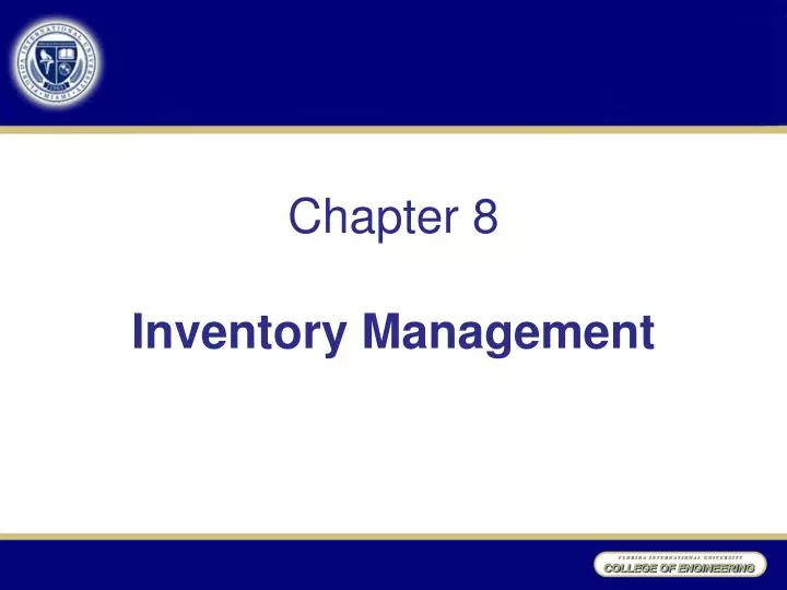 chapter 8 inventory management