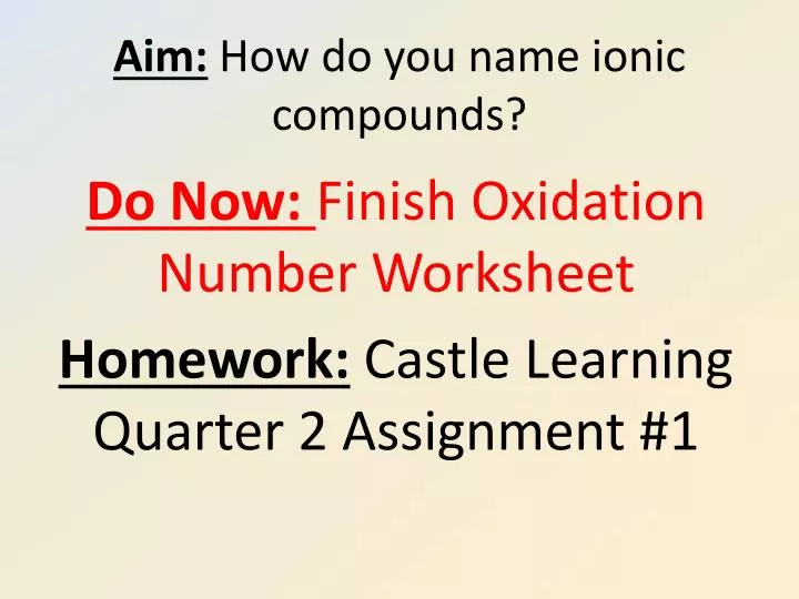 aim how do you name ionic compounds