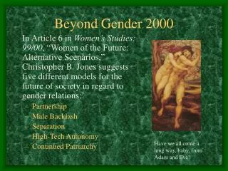Beyond Gender 2000