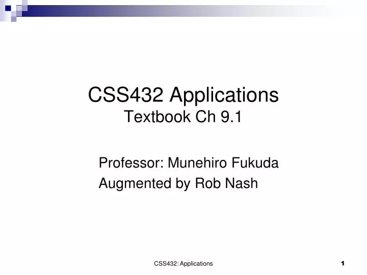 css432 applications textbook ch 9 1