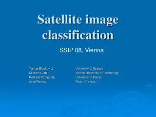 Satellite image classification