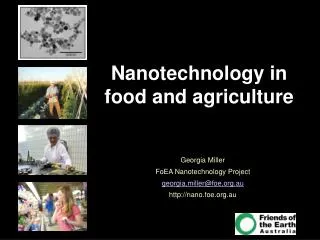 Nanotechnology in food and agriculture