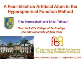A Four-Electron Artificial Atom in the Hyperspherical Function Method