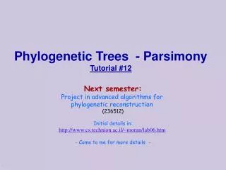 Phylogenetic Trees - Parsimony Tutorial #12