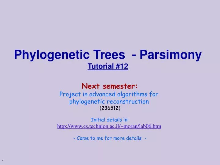 phylogenetic trees parsimony tutorial 12