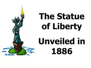 The Statue of Liberty Unveiled in 1886