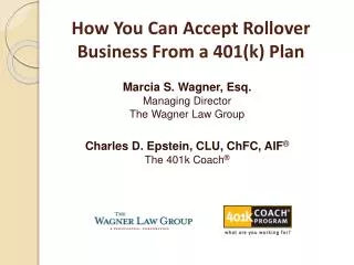 How You Can Accept Rollover Business From a 401(k) Plan