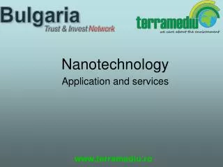 Nanotechnology Application and services