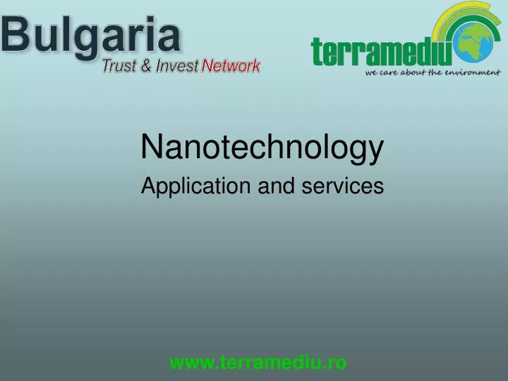 nanotechnology application and services