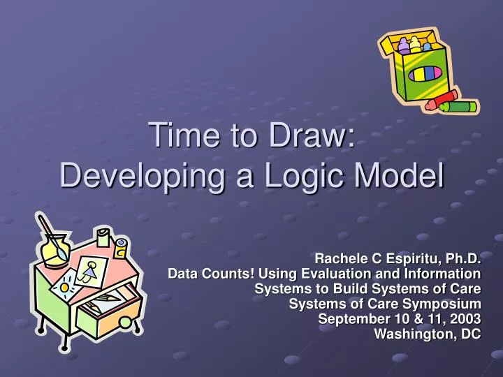 time to draw developing a logic model