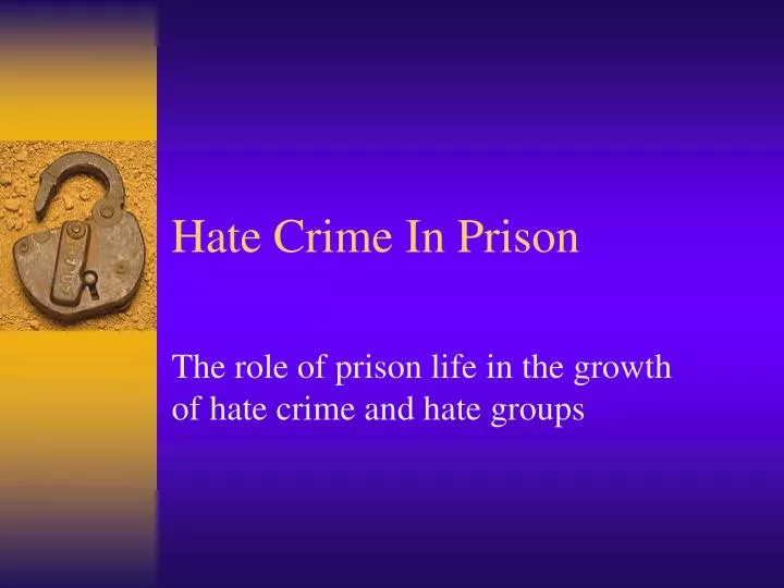 hate crime in prison