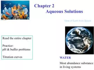 Chapter 2 	 Aqueous Solutions