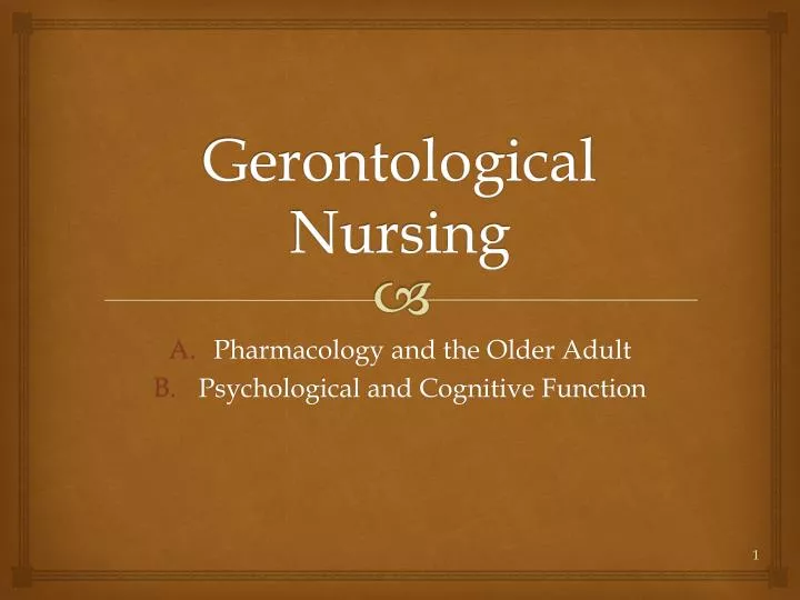 gerontological nursing