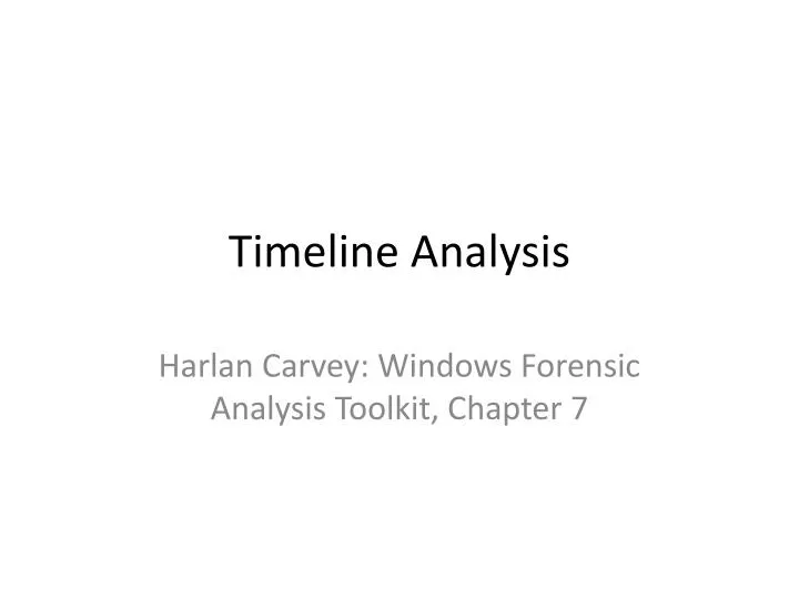 timeline analysis