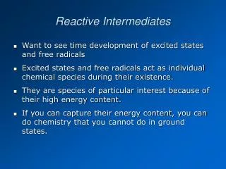 Reactive Intermediates