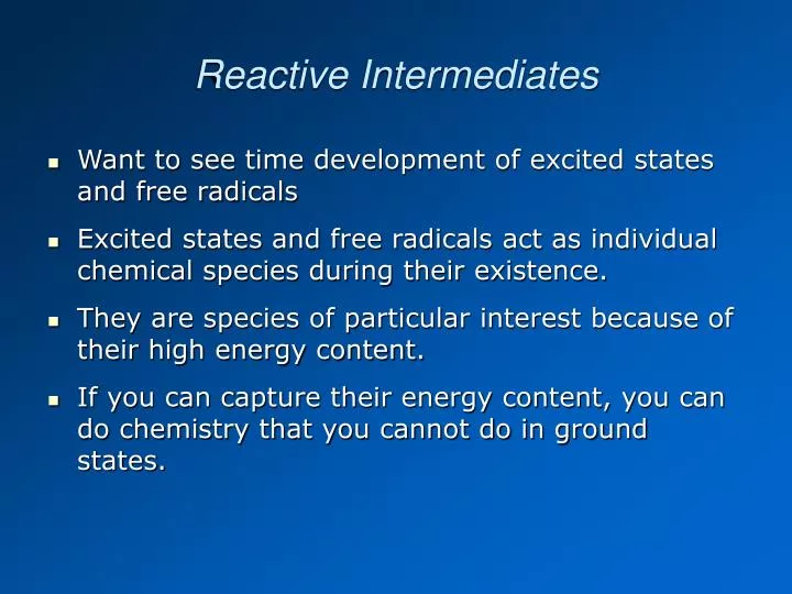reactive intermediates