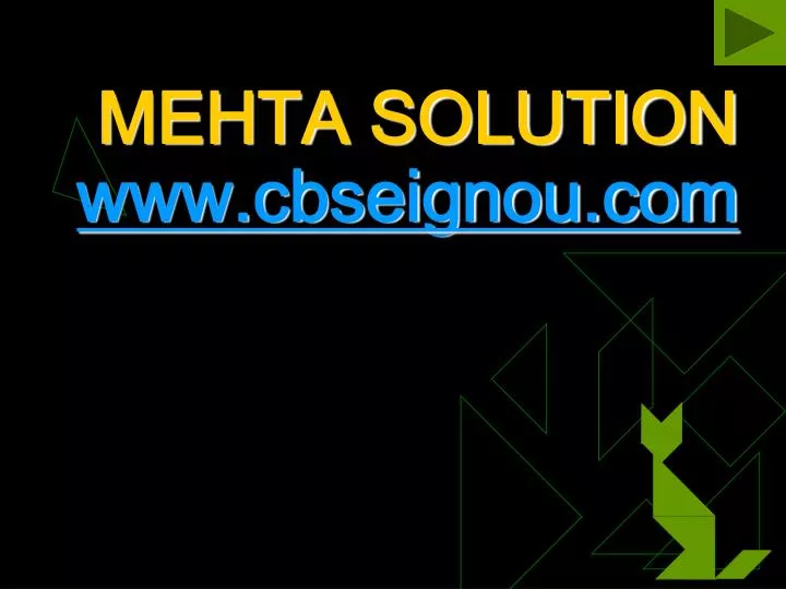 mehta solution www cbseignou com