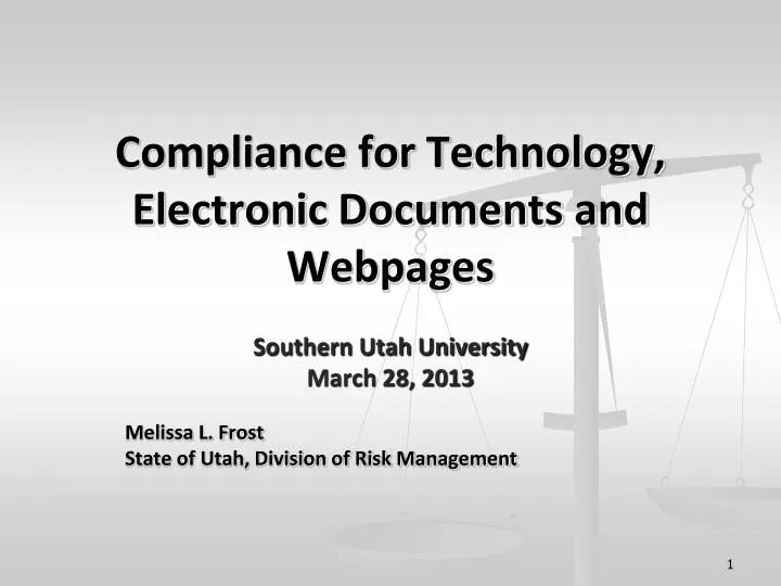compliance for technology electronic documents and webpages