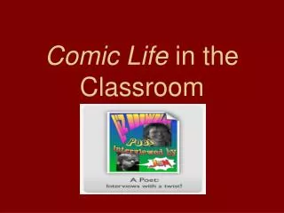 Comic Life in the Classroom