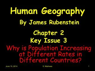 Human Geography By James Rubenstein