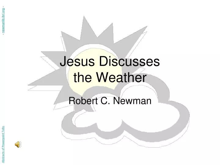 jesus discusses the weather