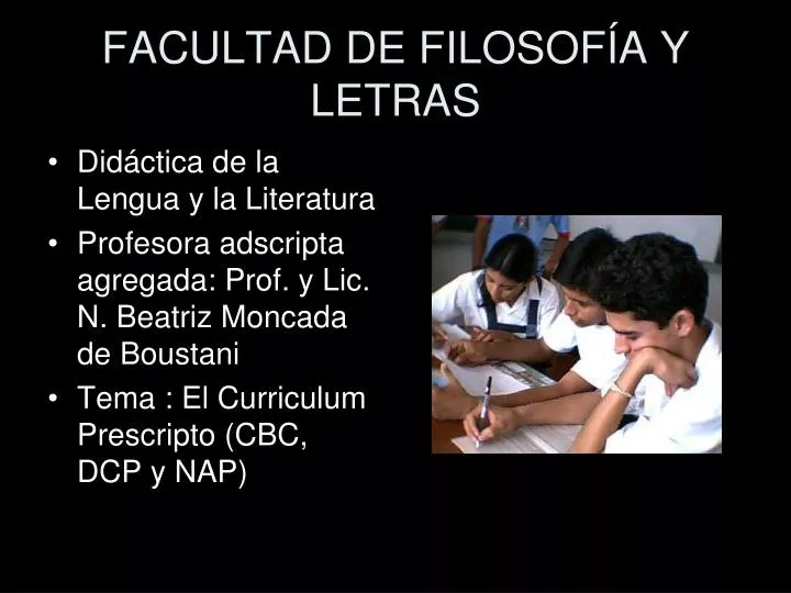 facultad de filosof a y letras