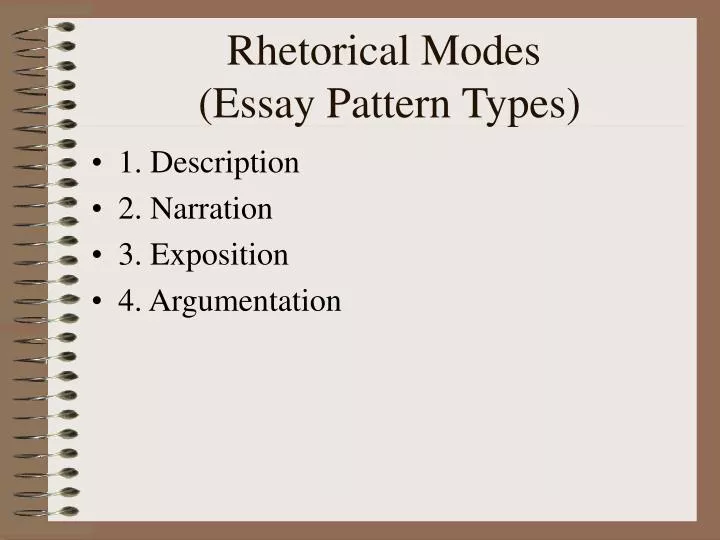 rhetorical modes essay pattern types