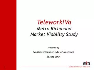 Telework!Va Metro Richmond Market Viability Study
