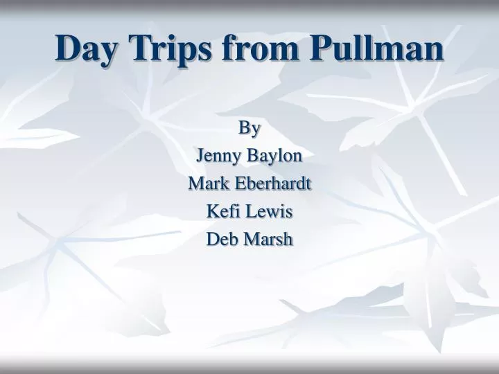 day trips from pullman