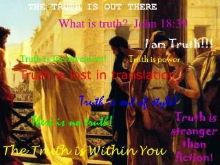 What is truth? John 18:39