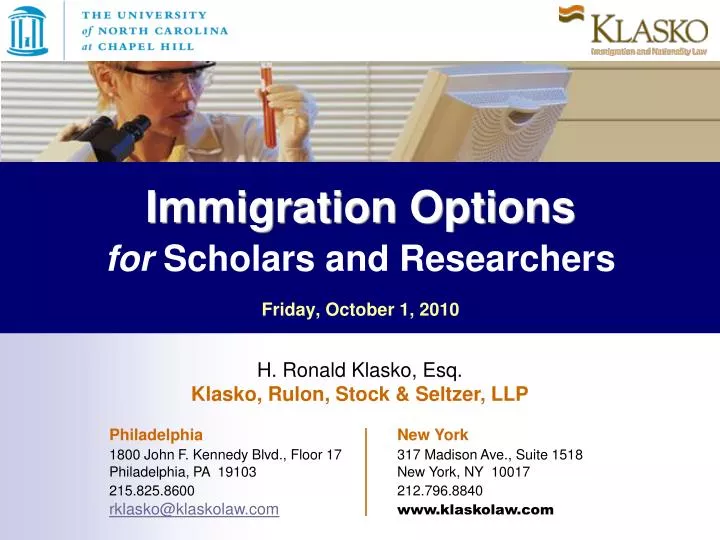 immigration options for scholars and researchers friday october 1 2010