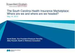 The South Carolina Health Insurance Marketplace: Where are we and where are we headed?
