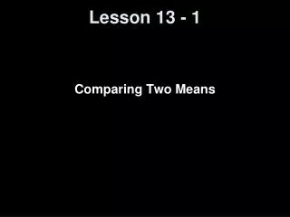 Lesson 13 - 1