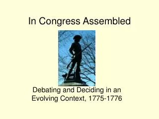 In Congress Assembled