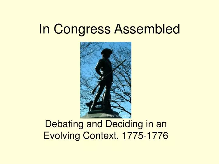 in congress assembled