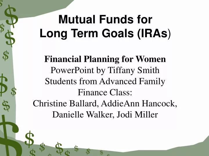 mutual funds for long term goals iras