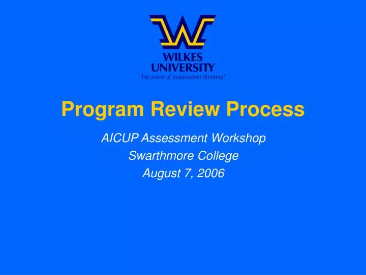 program review process