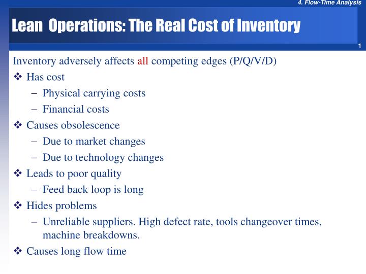 lean operations the real cost of inventory