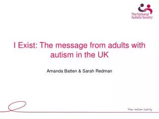 I Exist: The message from adults with autism in the UK