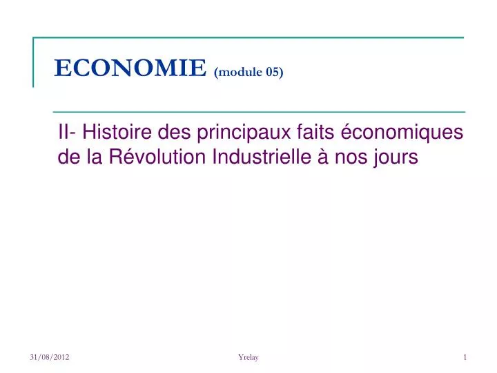 economie module 05