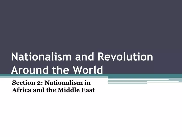 nationalism and revolution around the world